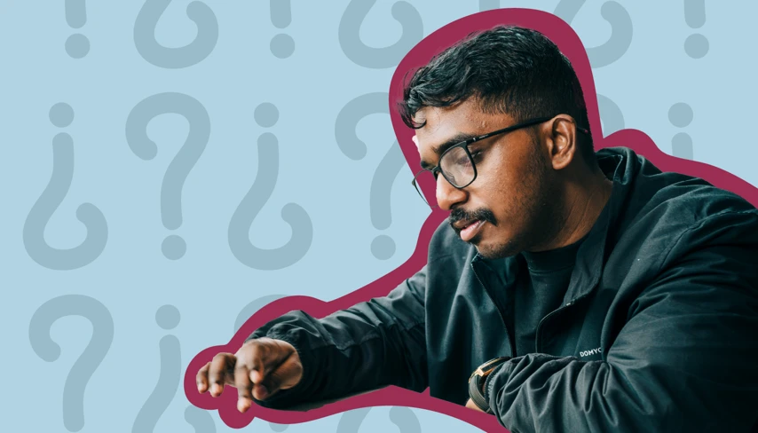 En student vid en dator