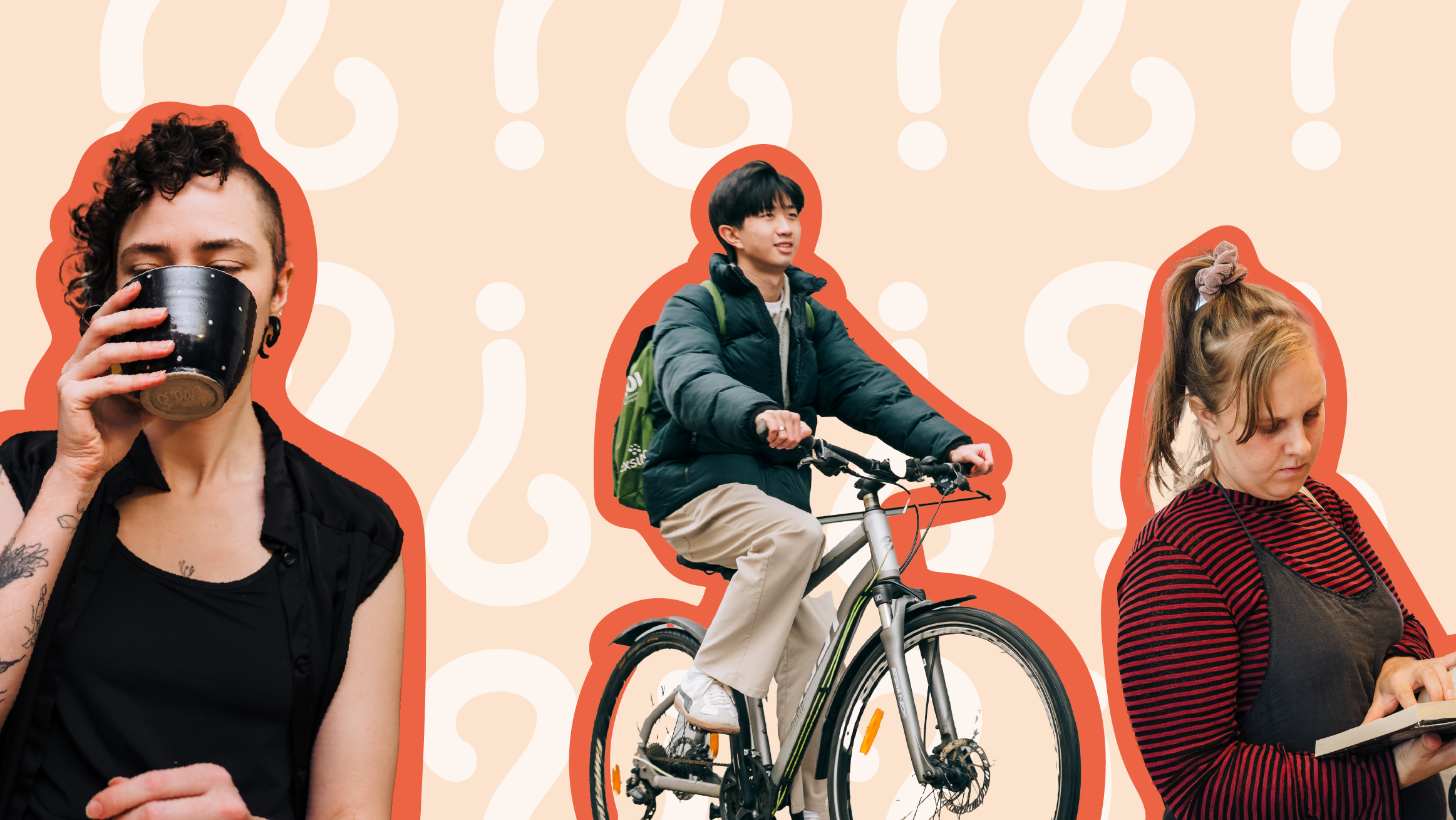 Flera studenter i olika situationer