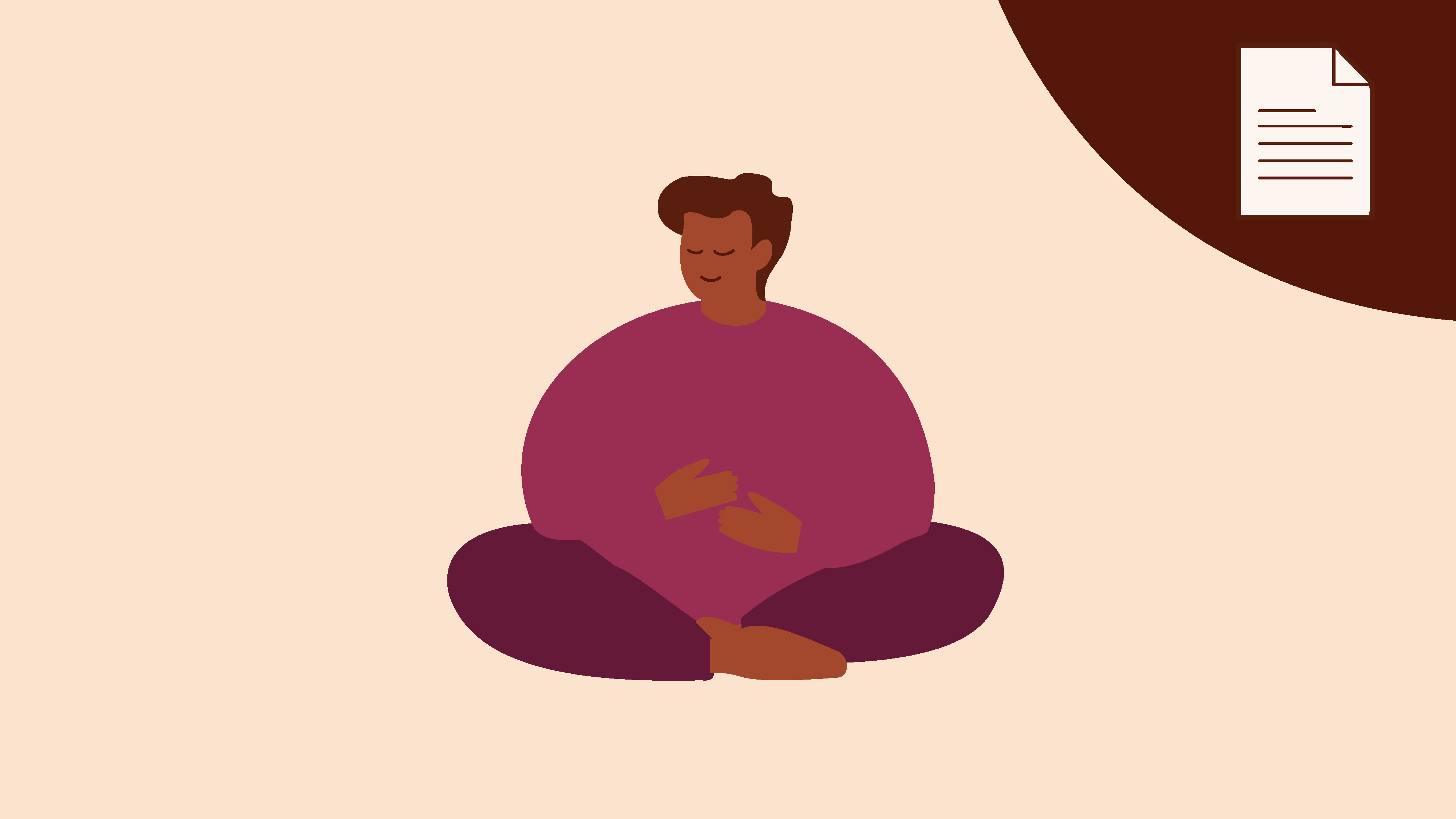 Illustration av en student som sitter skräddare