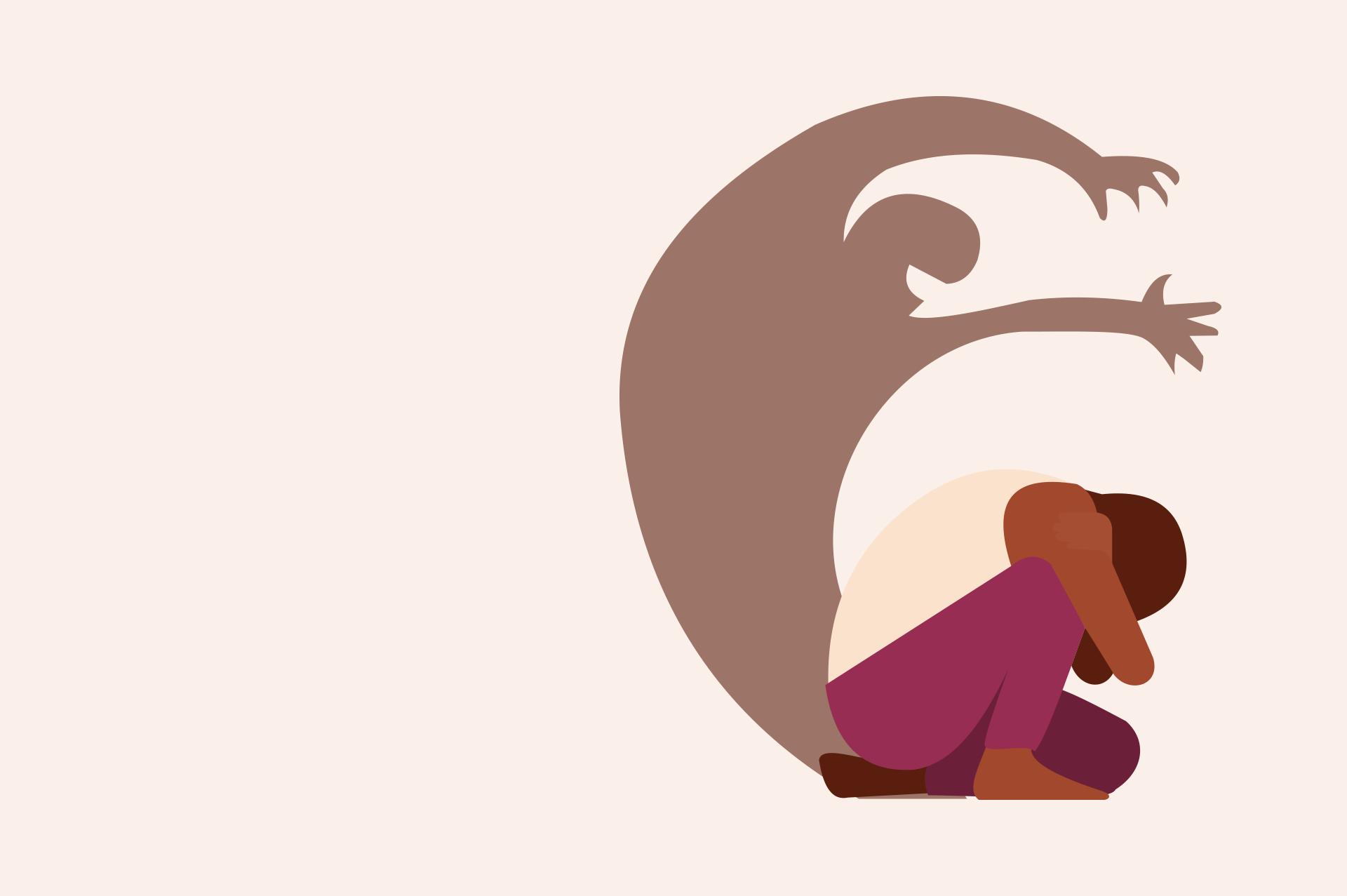 An illustration of a person with anxiety