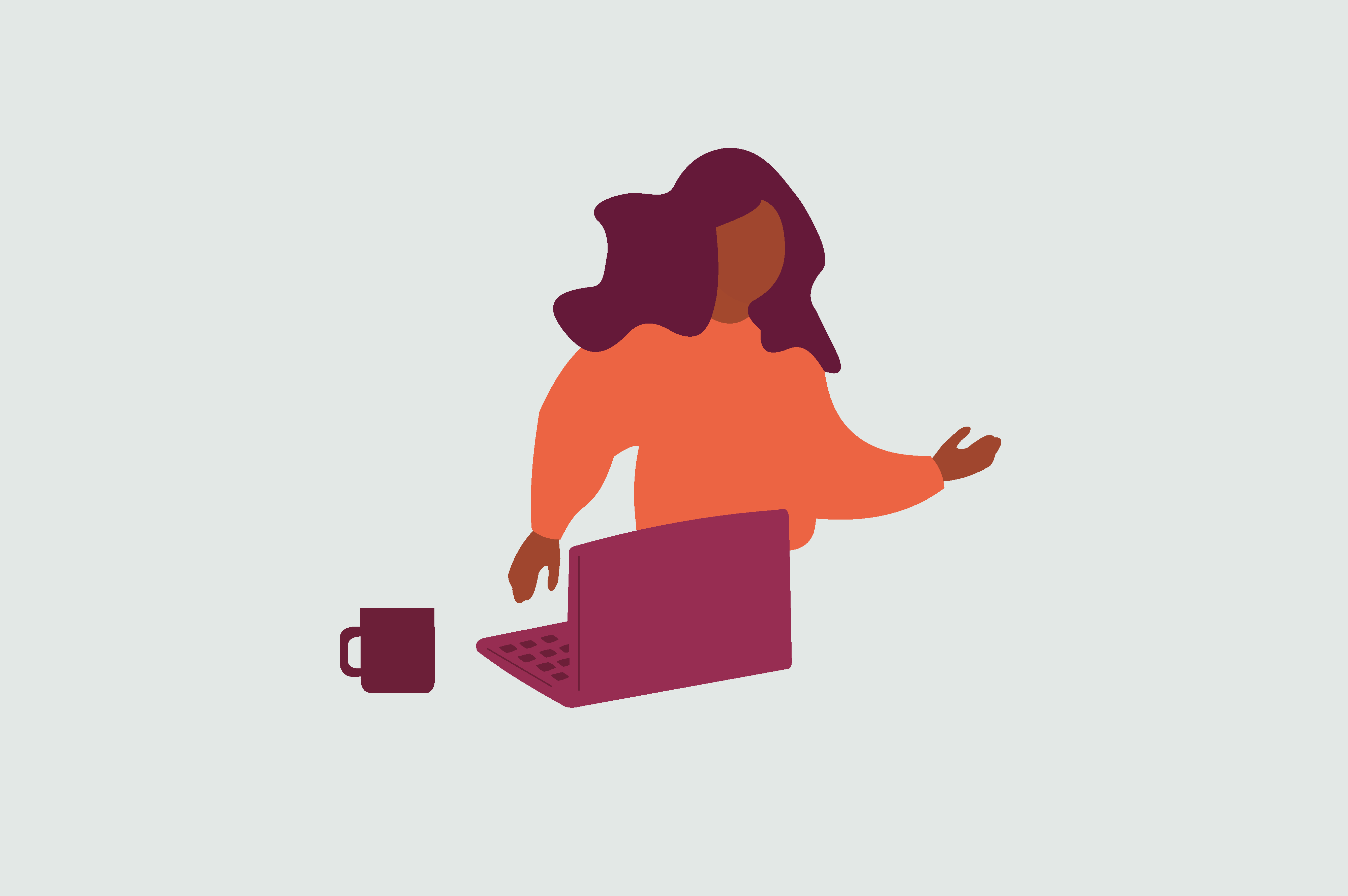 Illustration på student som prokrastinerar